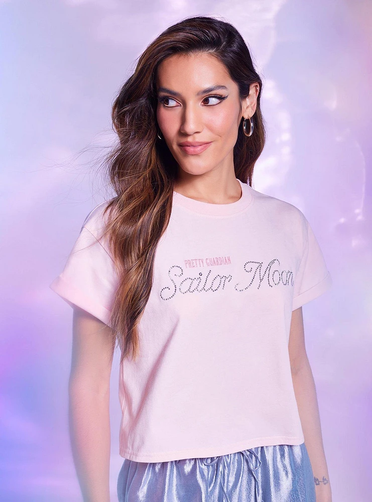 Pretty Guardian Sailor Moon Rhinestone Kaleido Scope Cropped Women's T-Shirt - BoxLunch Exclusive