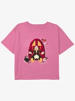 Disney Donald Duck Vampire Youth Girls Boxy Crop T-Shirt