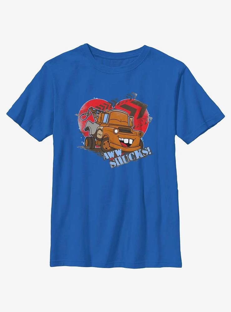 Disney Pixar Cars Aww Shucks Mater Heart Youth T-Shirt