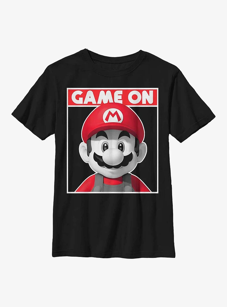 Nintendo Super Mario Game On Poster Portrait Youth T-Shirt