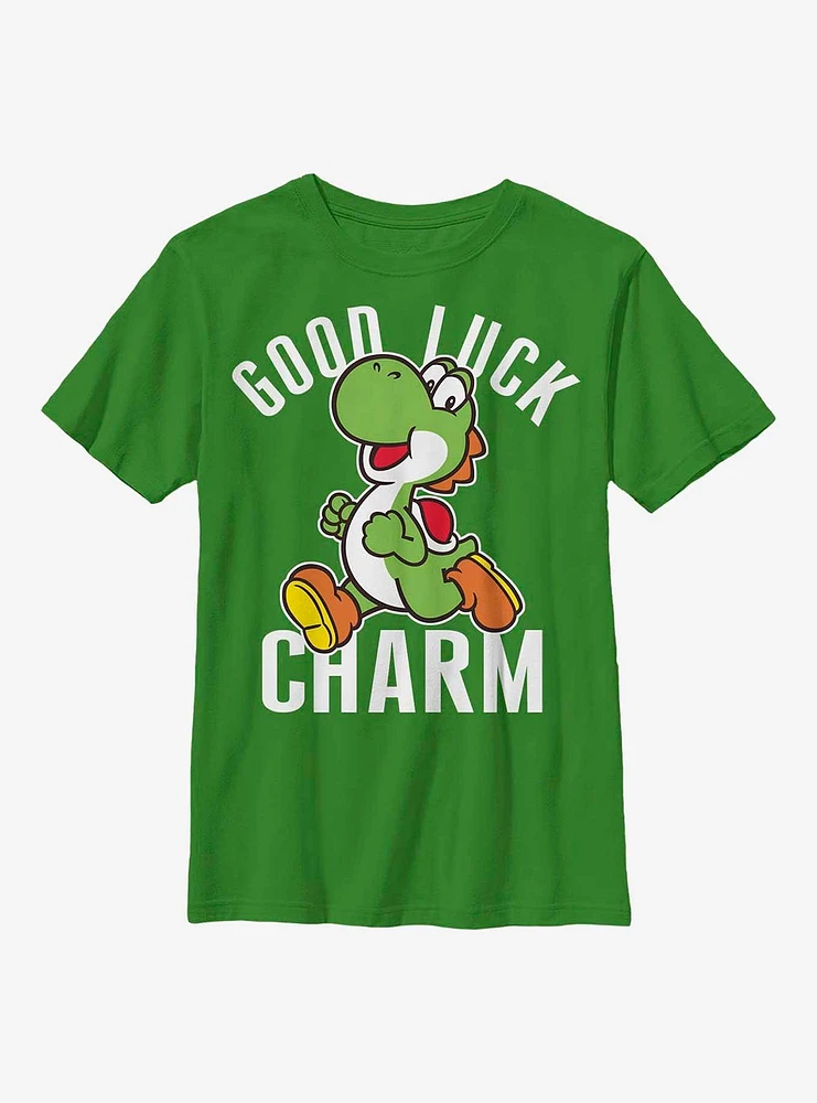 Nintendo Super Mario Good Luck Charm Yoshi Youth T-Shirt