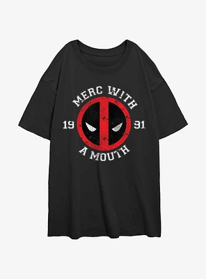 Marvel Deadpool Merc With A Mouth Womens Oversized T-Shirt