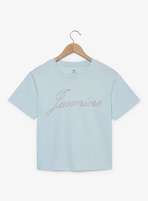 Disney Aladdin Jasmine Rhinestone Women's Cropped T-Shirt — BoxLunch Exclusive