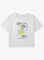 Disney Pixar Inside Out 2 Let's Do This Joy Girls Boxy Crop T-Shirt