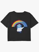 Disney Pixar Inside Out 2 Sadness Cheer Up Girls Boxy Crop T-Shirt