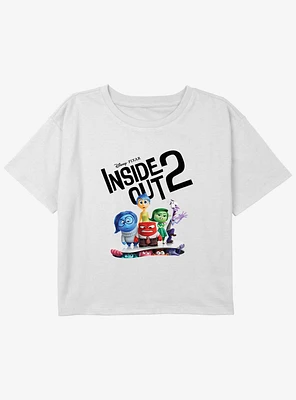 Disney Pixar Inside Out 2 Movie Poster Girls Boxy Crop T-Shirt