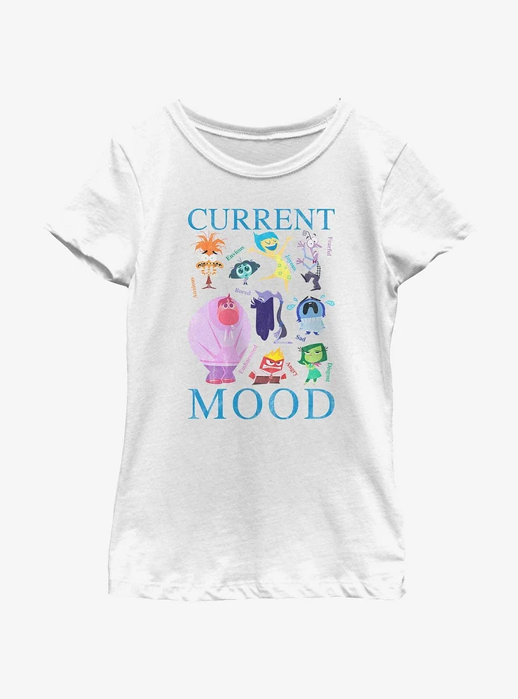 Disney Pixar Inside Out 2 Current Mood Girls Youth T-Shirt
