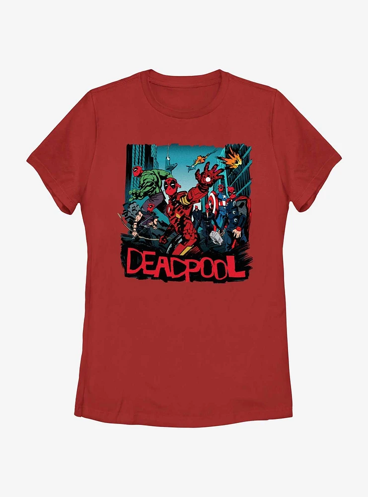 Marvel Deadpool & Wolverine Avengers Womens T-Shirt