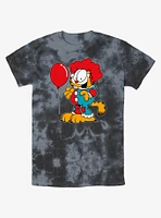 Garfield Clown Cat Tie-Dye T-Shirt