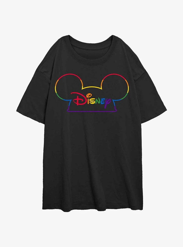 Disney Prideful Mouse Ears Oversized T-Shirt