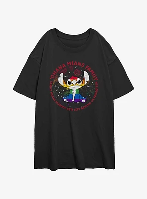 Disney Lilo & Stitch Ohana Means Family Pride Oversized T-Shirt