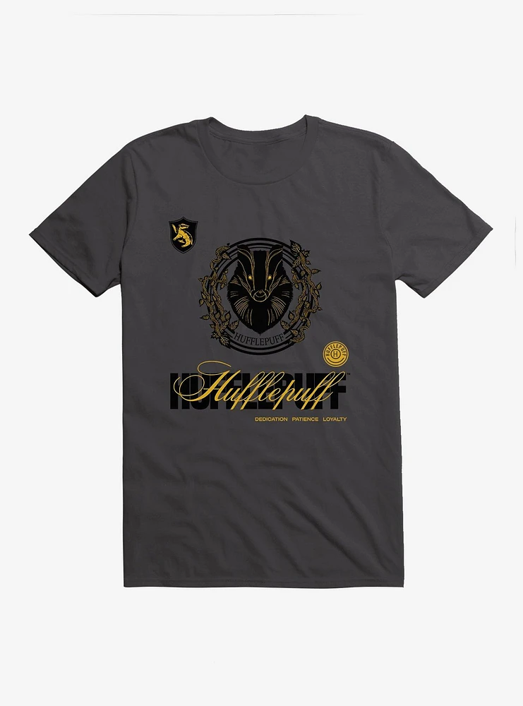 Harry Potter Hufflepuff Seal Motto T-Shirt