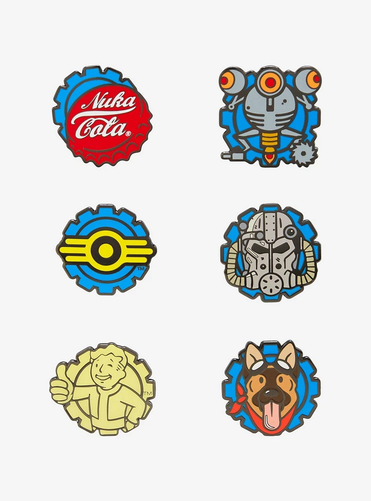 Fallout Blue Gear Assorted Blind Box Enamel Pin