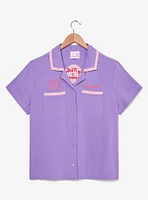 Sanrio Kuromi Diner Women's Cropped Woven Button-Up - BoxLunch Exclusive