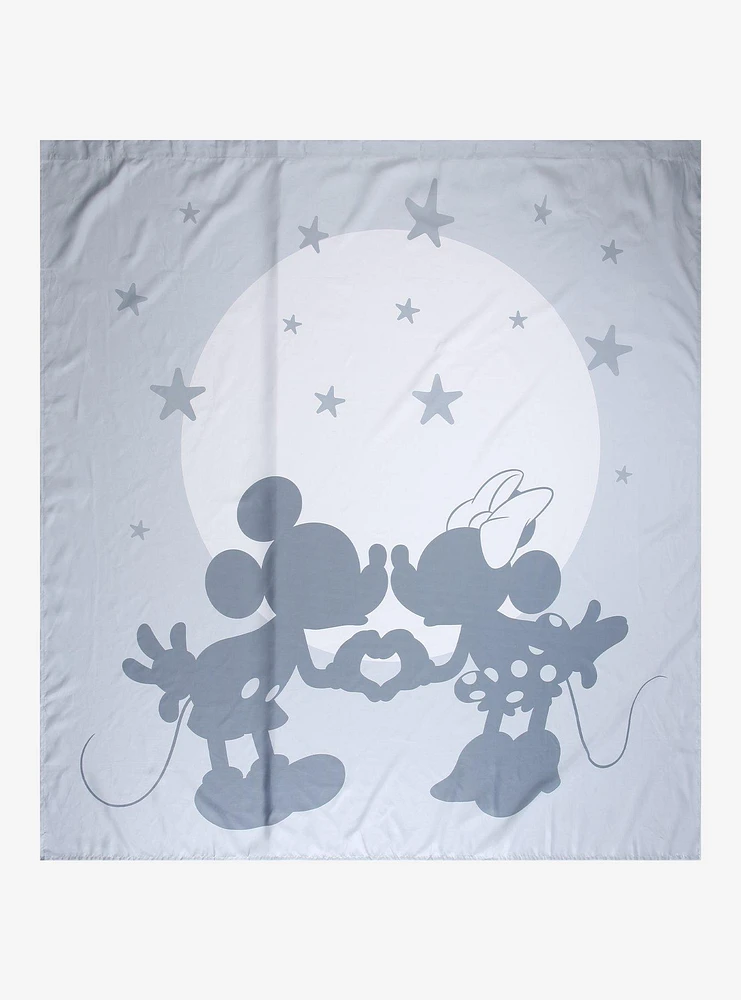 Disney Mickey & Minnie Silhouette Heart Scenic Shower Curtain