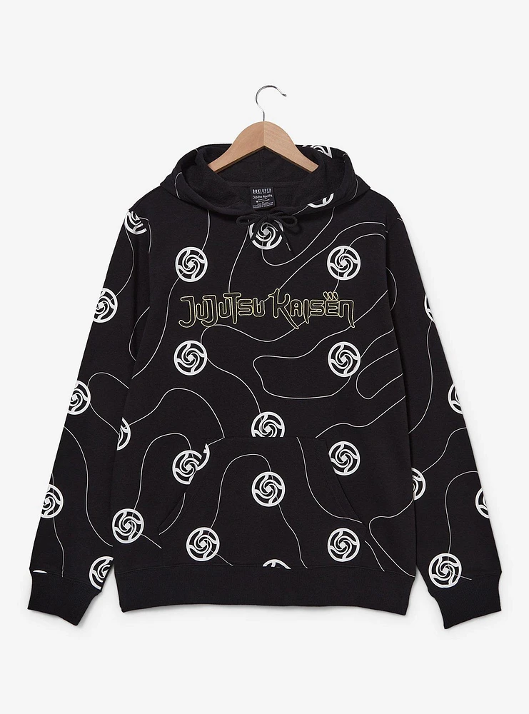 Jujutsu Kaisen Symbols Allover Print Hoodie - BoxLunch Exclusive