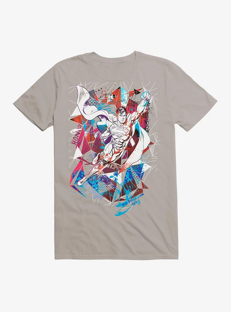 DC Comcis Superman Shape Collage T-Shirt