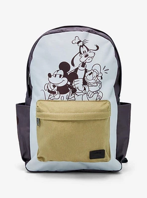 Loungefly Disney Mickey Mouse & Friends Canvas Accent Backpack