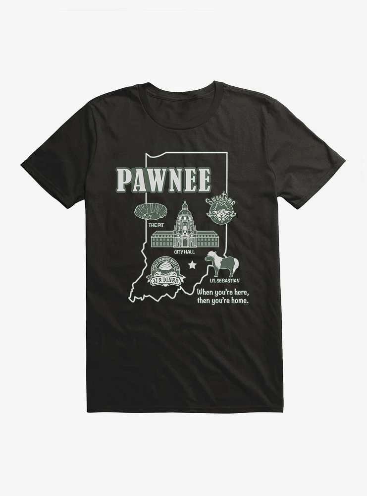 Parks And Recreation Pawnee Map T-Shirt