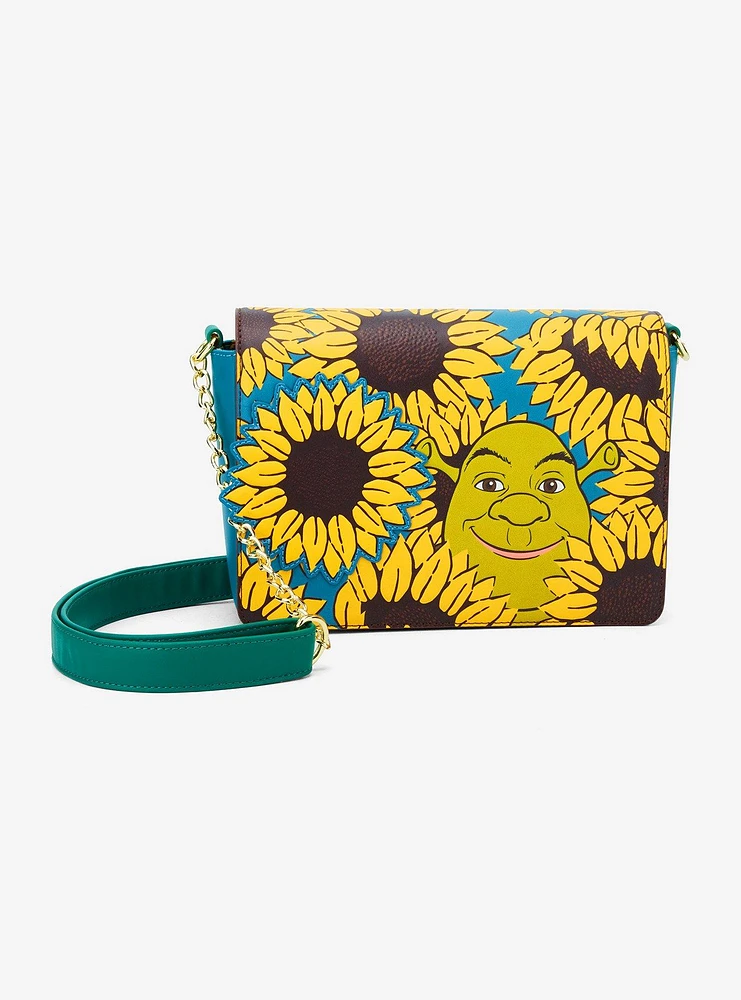 Loungefly DreamWorks Shrek Donkey & Shrek Sunflowers Crossbody Bag