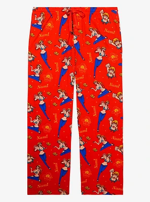 One Piece Nami Allover Print Women's Plus Sleep Pants — BoxLunch Exclusive