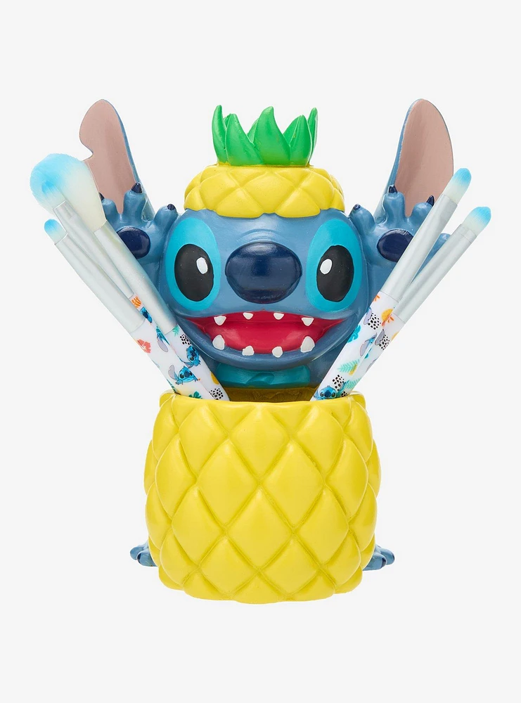 Disney Lilo & Stitch Pineapple Jar & Cosmetic Brush Set — BoxLunch Exclusive