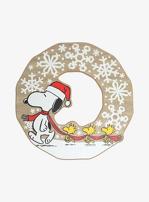 Peanuts Snoopy Snowflake Wreath Wall Sign