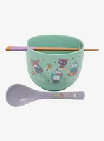 Sanrio Hello Kitty and Friends Rainbow Ramen Bowl with Chopsticks & Spoon