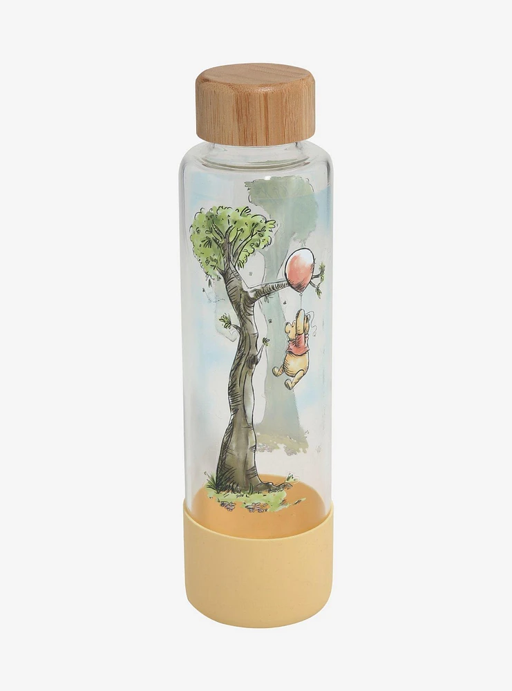 Disney Winnie the Pooh Illustrated Glass Water Bottle