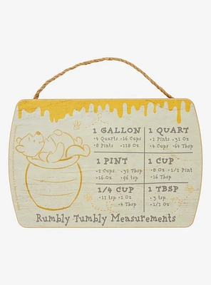 Disney Winnie the Pooh Tonal Pooh Bear Kitchen Conversion Chart Wall Sign - BoxLunch Exclusive