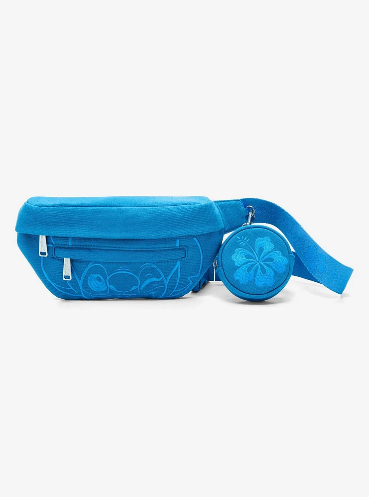 Loungefly Disney Lilo & Stitch Blue Stitch Belt Bag With Coin Purse