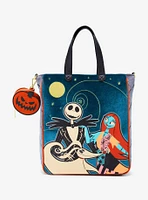Loungefly Disney The Nightmare Before Christmas Jack & Sally Velvet Tote — BoxLunch Exclusive