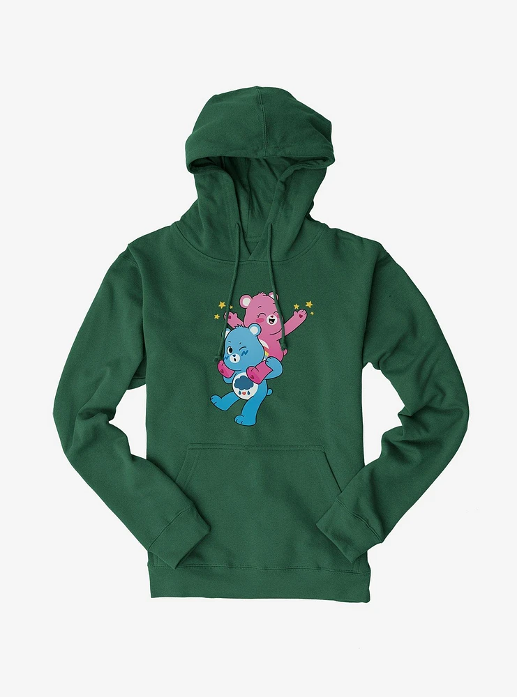 Care Bears Grumpy And Cheer Piggy Back Ride Hoodie