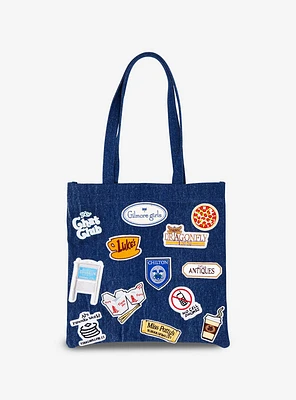 Gilmore Girls Stars Hollow Patches Denim Tote Bag — BoxLunch Exclusive