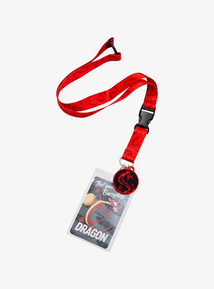 Disney Mulan Mushu Red Dragon Lanyard