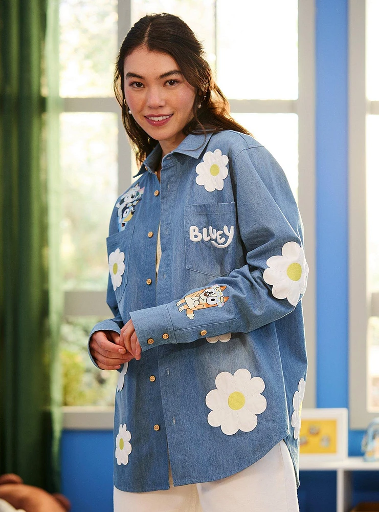 Bluey Daisy Denim Long Sleeve T-Shirt — BoxLunch Exclusive