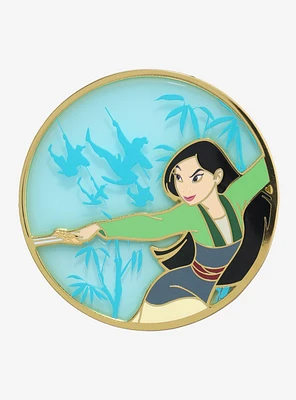 Disney Mulan Stained Glass Mulan Portrait Enamel Pin