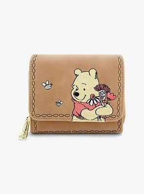 Loungefly Disney Winnie the Pooh Floral Brown Wallet — BoxLunch Exclusive