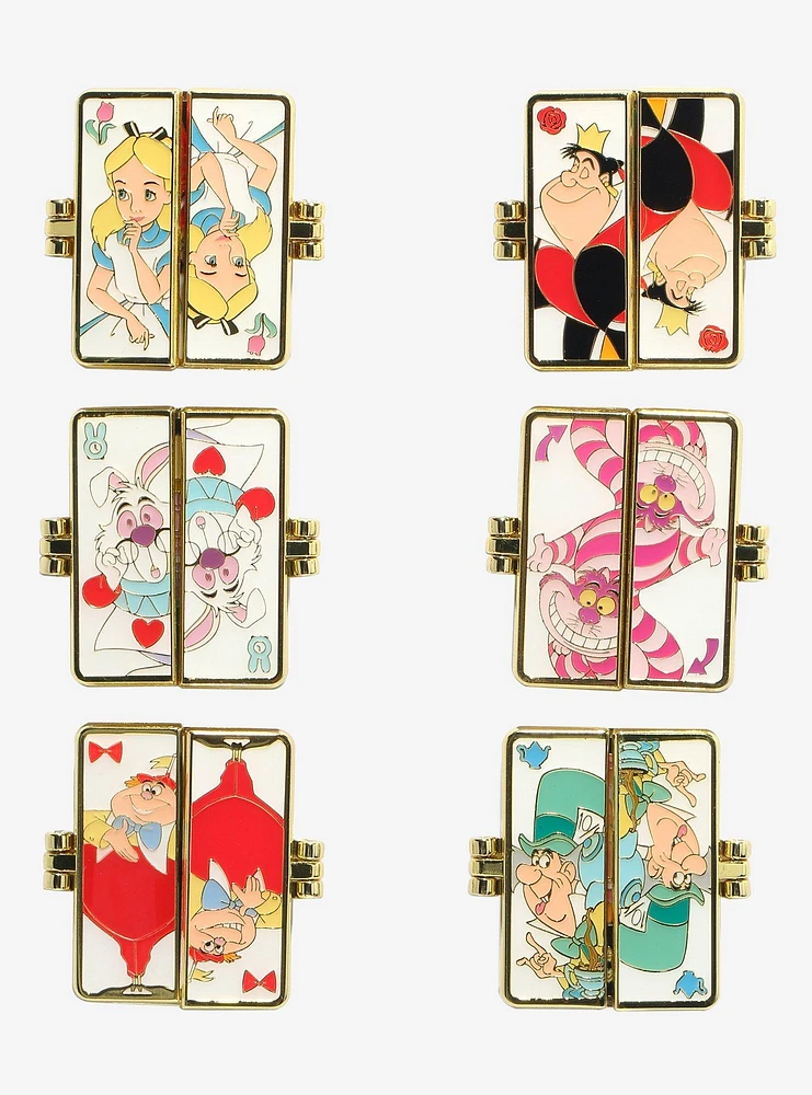 Loungefly Disney Alice in Wonderland Cards Hinge Blind Box Enamel Pin