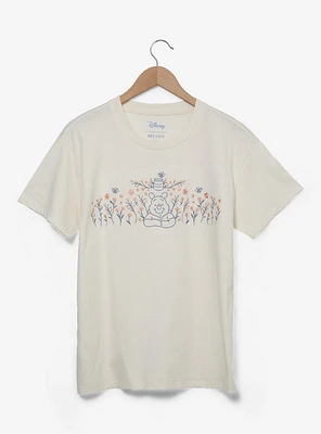 Disney Winnie the Pooh Floral Embroidered Women's T-Shirt
