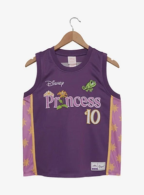 Disney Tangled Rapunzel Embroidered Women's Cropped Basketball Jersey — BoxLunch Exclusive