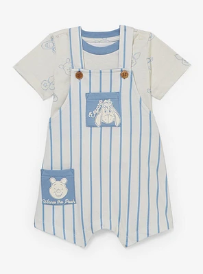 Disney Winnie the Pooh Eeyore and Friends Striped Infant Overall Shirt Set - BoxLunch Exclusive