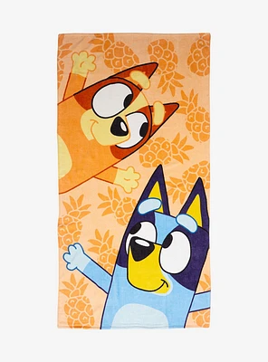 Bluey Bingo & Bluey Pineapple Beach Towel — BoxLunch Exclusive