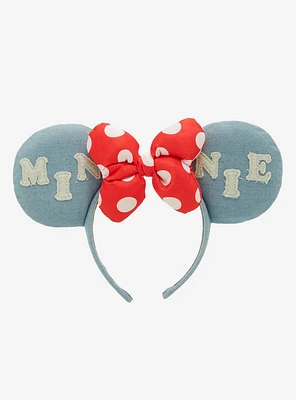 Disney Minnie Mouse Denim Ears Headband - BoxLunch Exclusive