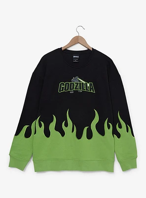 Godzilla Flame Panel Crewneck - BoxLunch Exclusive