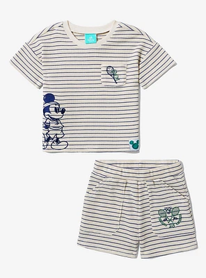 Disney Mickey Mouse Tennis Striped Infant Shirt & Shorts Set - BoxLunch Exclusive