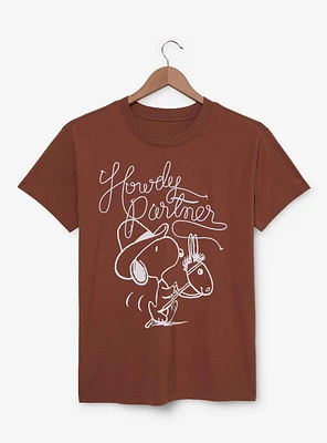Peanuts Snoopy Howdy Partner Women's T-Shirt