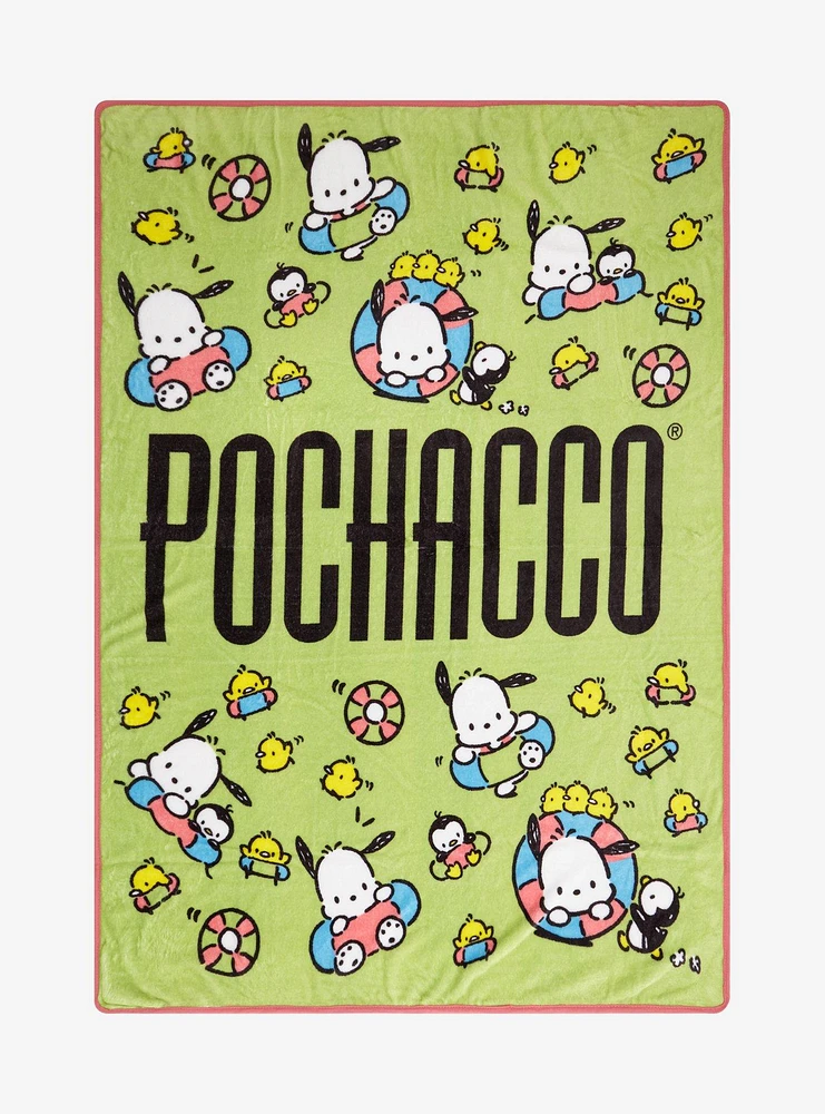 Sanrio Pochacco Allover Print Fleece Throw - BoxLunch Exclusive