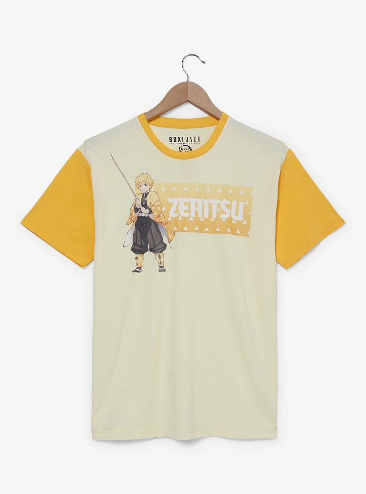 Demon Slayer: Kimetsu no Yaiba Zenitsu Raglan T-Shirt — BoxLunch Exclusive