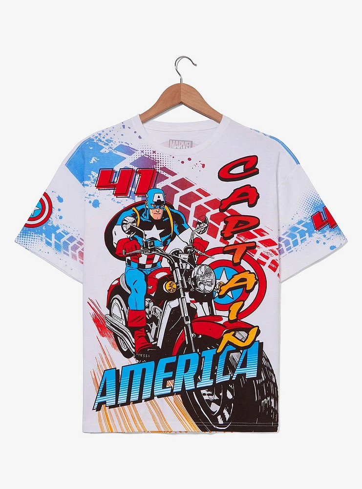 Marvel Captain America Motorcycle T-Shirt